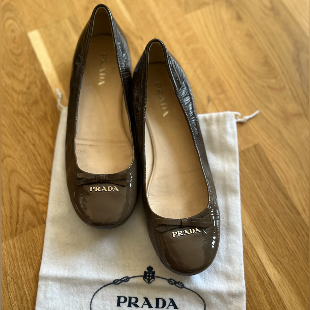 Prada patent flats